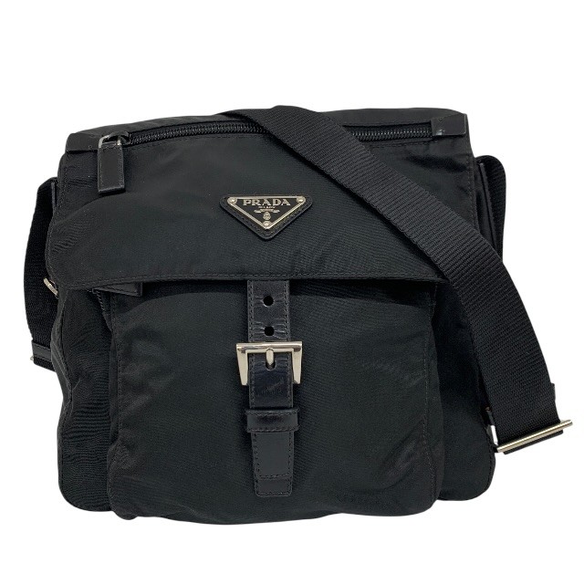 PRADA/プラダ/ショルダーバッグ ３角形一皿 ナイロン 黒いこと BT8994/RS1136