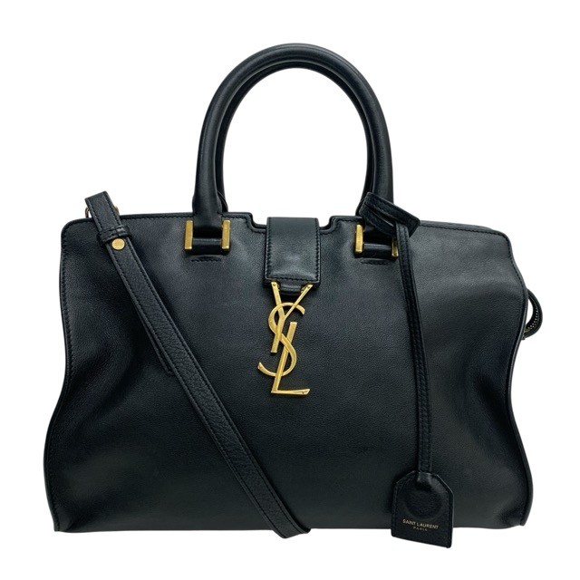 SAINT LAURENT/サンローラン/ベイビーカバス/2way/ショルダーバッグ/なめし革/黒いこと/FC3609