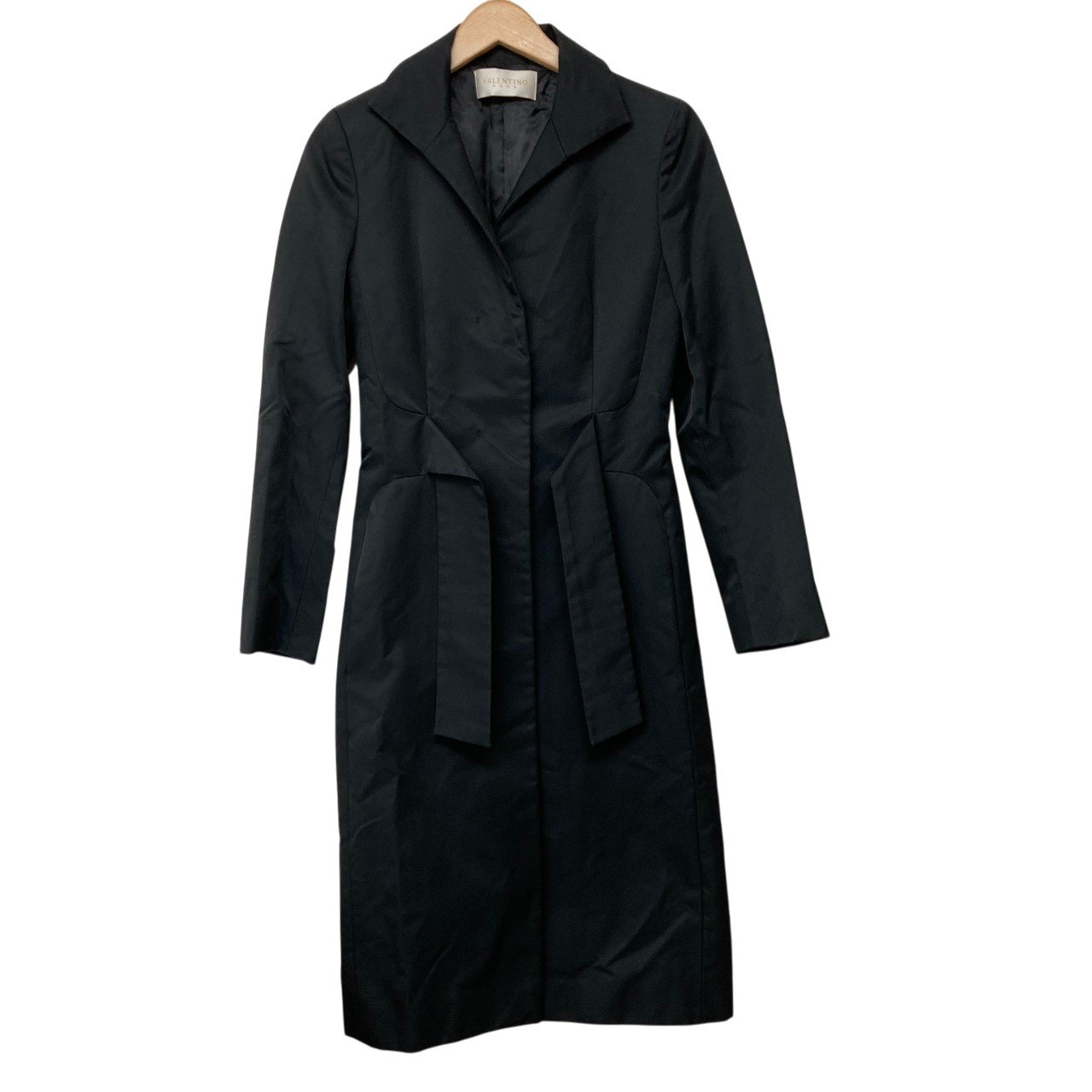 VALENTINO ROMA/ヴァレンティノ/チェスターコート/綿織物/ナイロン/38/黒いこと/レディース/RS1271
