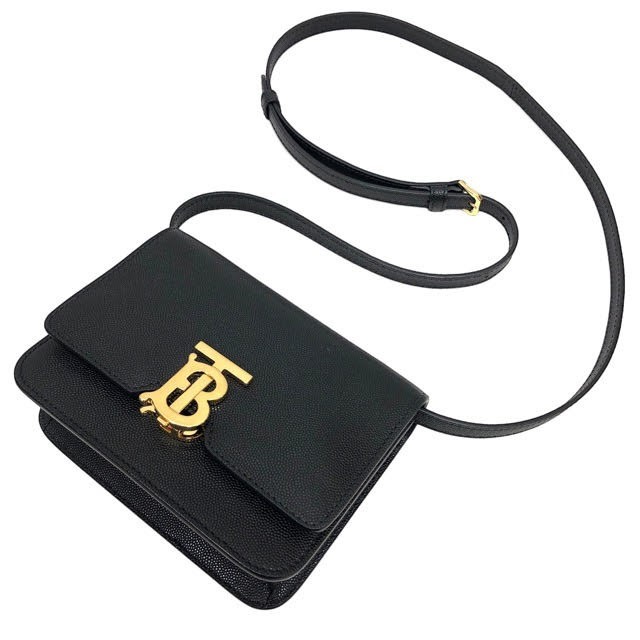 美品/BURBERRY/バーバリー/TBスモール/ショルダーバッグ/レザー/ゴールド金具/黒/ブラック/鞄/クラッチ/2WAY/RS2001｜リサイクルストア　エコライフ