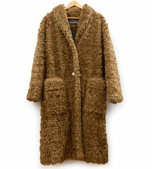 collection PRIVEE?/コレクションプリヴェ/フェイク/ロングファーコート/サイズ42/ブラウン/レディース/FB2750|リサイクルストア エコライフ