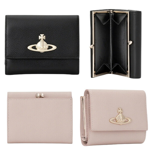 ヴィヴィアンウエストウッド グレー レザー 三つ折り財布 Vivienne Westwood（ヴィヴィアンウエストウッド） 並行輸入