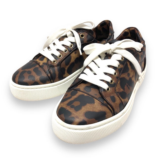 美品【Christian Louboutin】クリスチャンルブタン Vieirissima ローカットスニーカー レオパード サイズ36 イタリア製 1220093 シューズ 靴 レディース 女性用 RA6861【中古】
