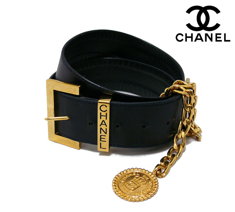 楽天市場 Chanel シャネル ヴィンテージ チェーン付き ラムスキンベルト 80 32 中古 リサイクルストア エコライフ