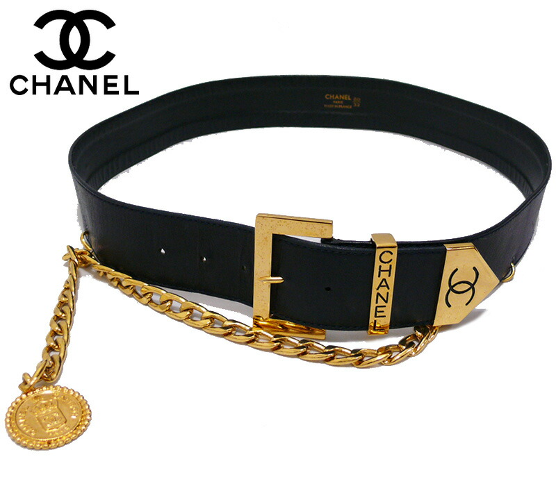 楽天市場 Chanel シャネル ヴィンテージ チェーン付き ラムスキンベルト 80 32 中古 リサイクルストア エコライフ