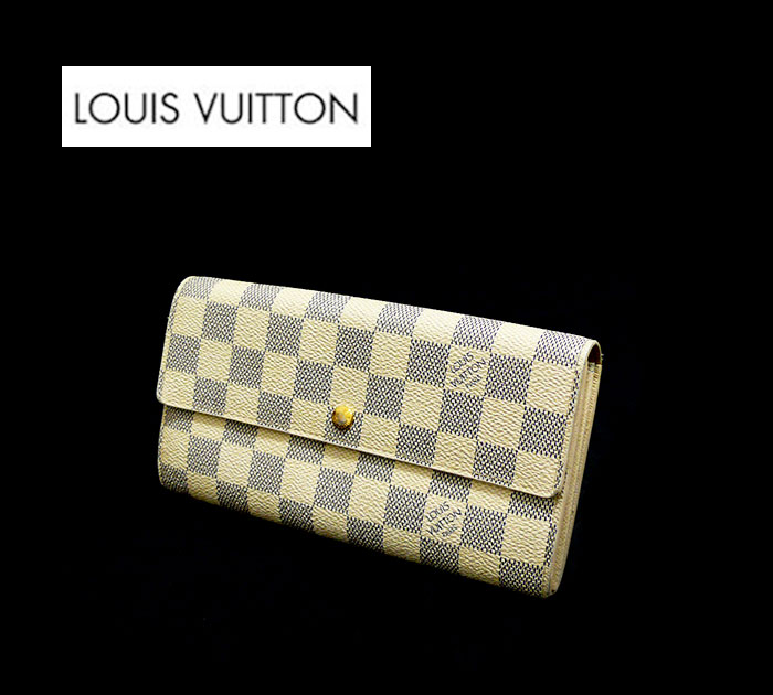 【楽天市場】【LOUIS VUITTON】ルイヴィトン ダミエ アズール ポルトフォイュ サラ 三つ折り 長財布 お札入れ 小銭入れ サイフ