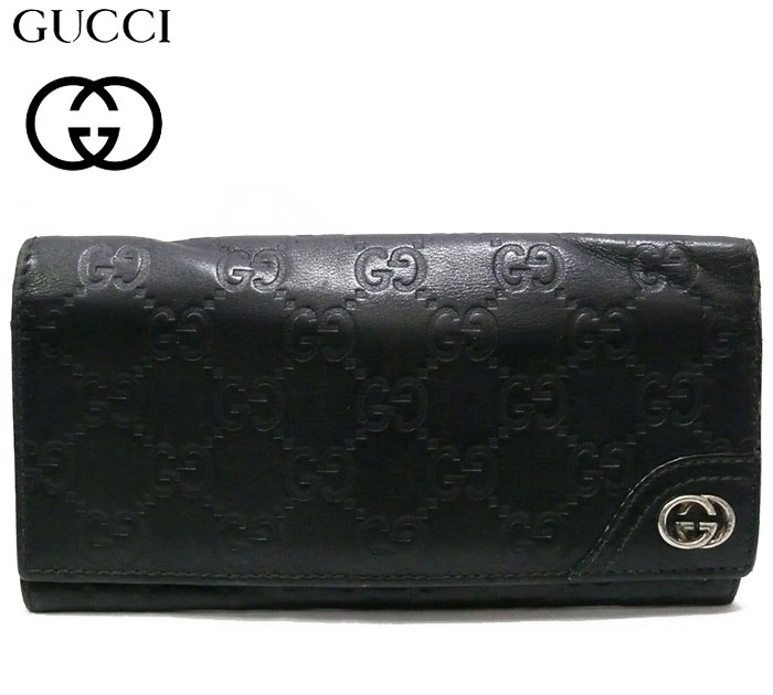 Gucci - 【美品】GUCCI グッチ折りたたみ長財布 2449460959 グッチシマ