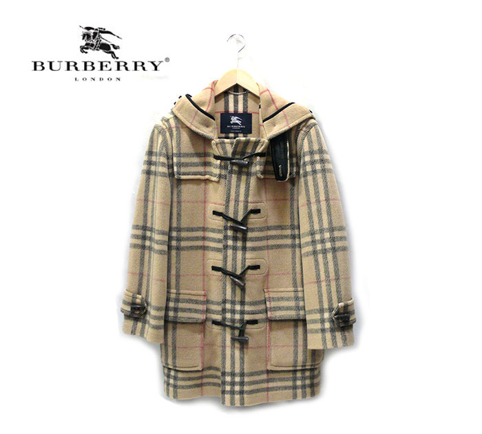 楽天市場 Burberry バーバリー ノヴァチェック ダッフルコート 英国製 ベージュ 中古 リサイクルストア エコライフ