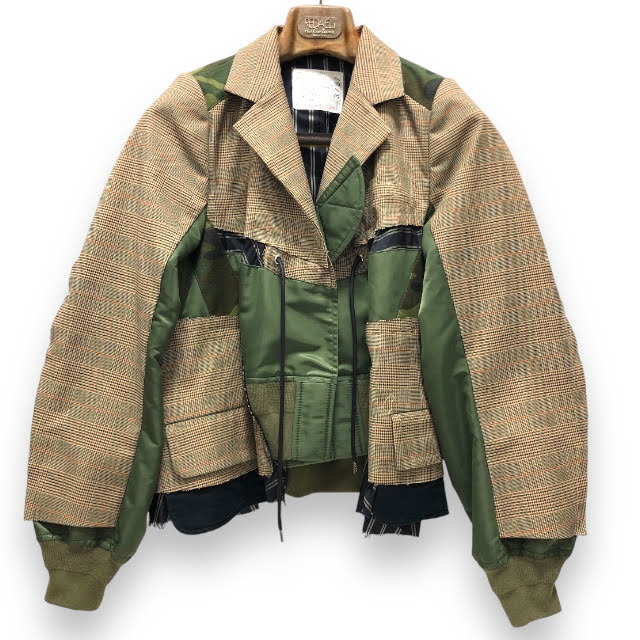 sacai　テーラードジャケット　ニット　メンズ　レディース 楽天市場】sacai サカイ 18AW カウチンニットドッキング