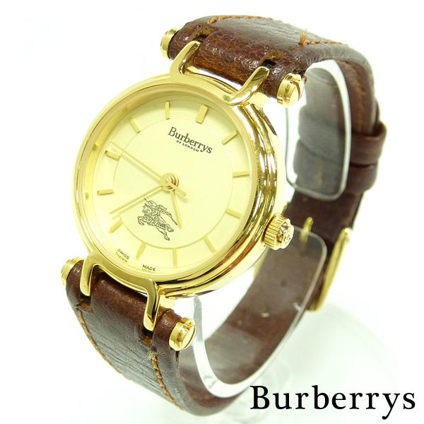 【楽天市場】【Burberrys】バーバリー 腕時計 クオーツ 3200 レザーベルト レディース【中古】：リサイクルストア エコライフ