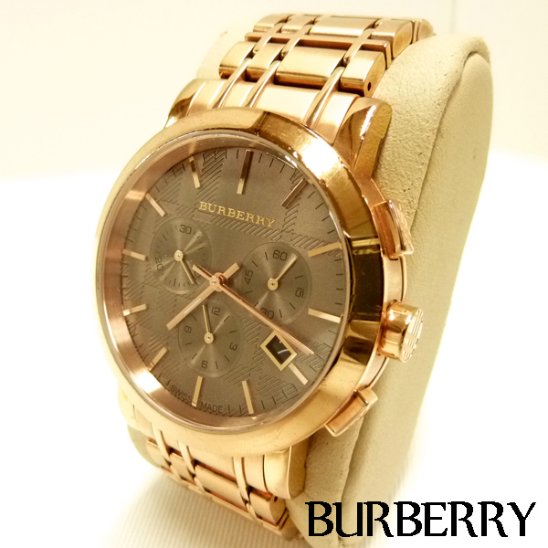 楽天市場 Burberry バーバリー クロノグラフ Bu1862 ピンクゴールド メンズ 腕時計 クオーツ 美品 中古 リサイクルストア エコライフ