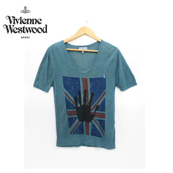 【楽天市場】【Vivienne Westwood MAN】ヴィヴィアンウエストウッドマン 半袖 ショートスリーブ ニットセーター Uネック
