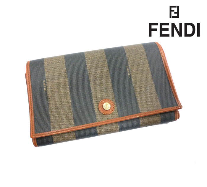 FENDI - フェンディ ペカン柄 三つ折り 長財布 レディース 【中古】の+