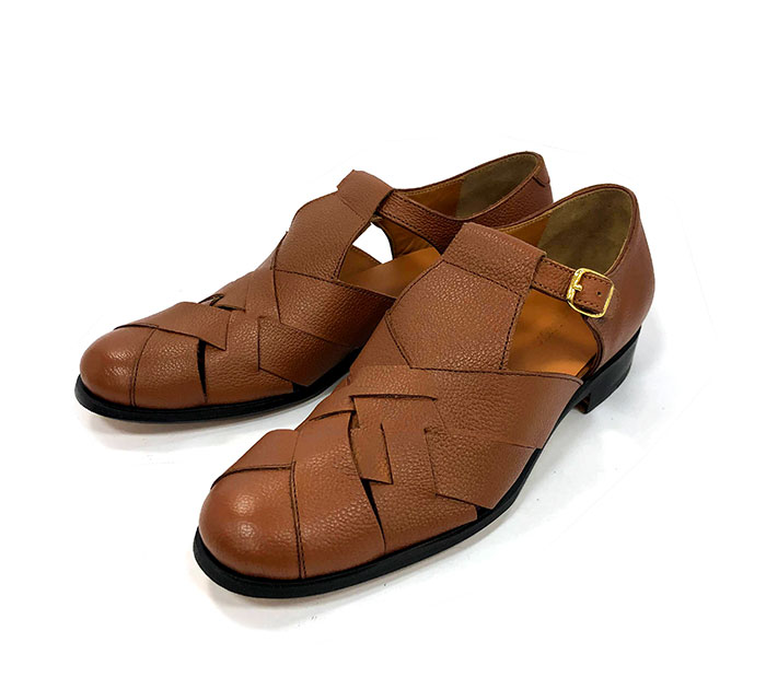 Polpetta ポルペッタ エンボスレザー グルカサンダル Amalfi B Emboss Brown サイズ40 1 2 未使用優雅さ ブラウン 茶 メンズ シューズ 靴 Ra5016 中古 新古品 人気シューズブランド 靴 くつ Manitobachiropractors Ca