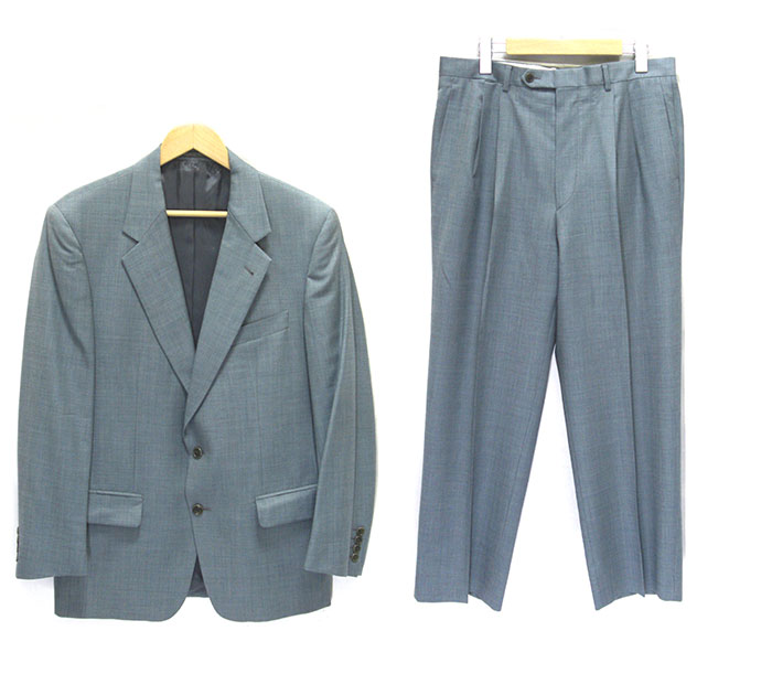 安い Ortolani By Lubiam Canonico オルトラーニルビアム カノニコ 2ボタン パンツスーツ セットアップ サイズ48 ブルー グレー メンズ 男性用 イタリア製 ビジネス Rm2210 中古 新しいコレクション Orlandotransfer Net