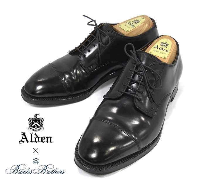 楽天市場 Alden Brooks Brothers オールデン ブルックスブラザーズ コードバン ストレートチップ 外羽根キャップトゥ サイズ7 1 2e ブラック ドレスシューズ Usa 紳士靴 メンズ 箱付き Rm2434 中古 リサイクルストア エコライフ