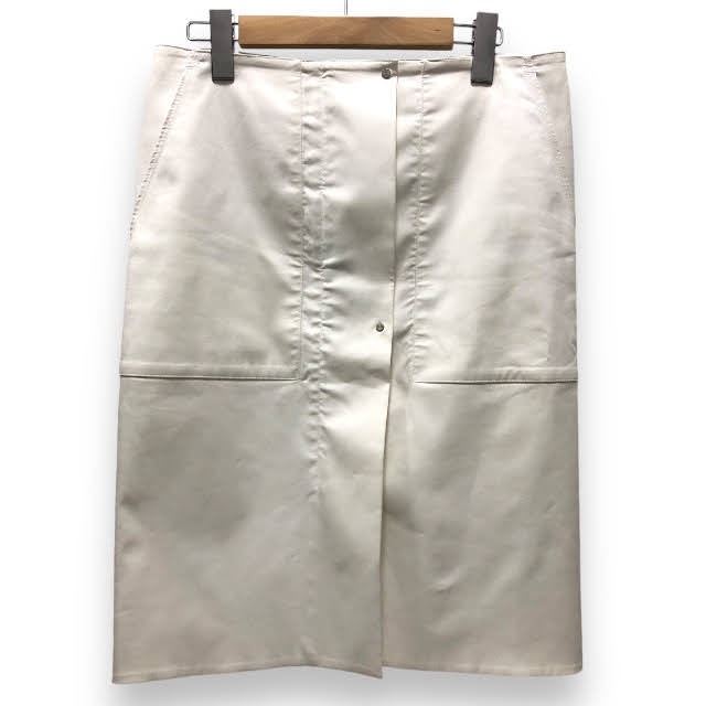 【値下げしました】【HERMES】エルメス ストレート スカート ホワイト フランス製 サイズ40 ボトムス RA7053【中古】｜リサイクルストア　エコライフ