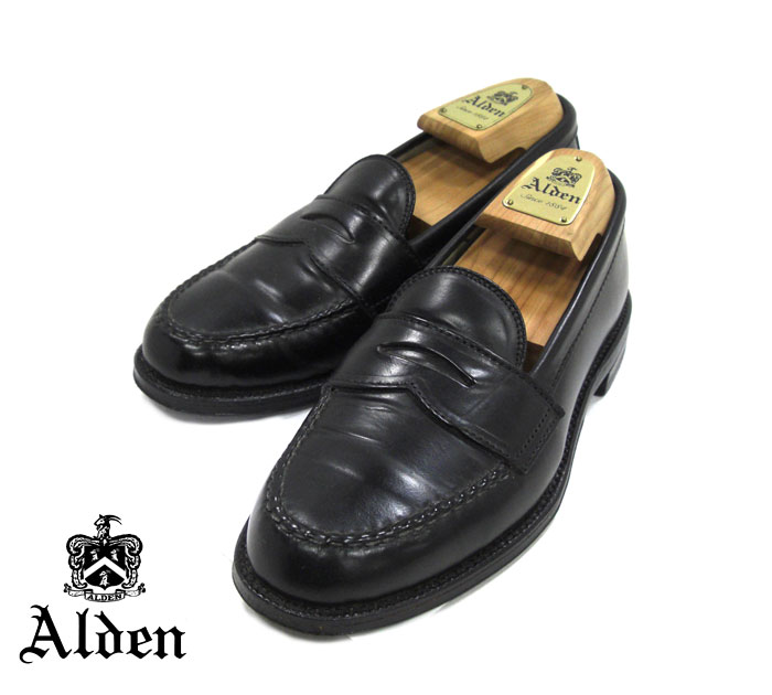 楽天市場 Alden オールデン 987 ヴァンラスト コードバン ペニーローファー ブラック 黒 サイズ6d 革 ドレスシューズ 紳士靴 メンズ Rm1459 中古 リサイクルストア エコライフ