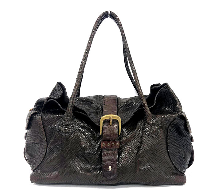 【美品】ヘンリーハイクラス☆オーストリッチ　金金具　キャメル　ハンドバッグ HIGH-CLASS ハンドバッグ キャメル レザーゴールド金具 希少