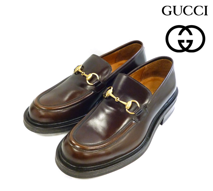 23AW◇GUCCI◇ホースビット付き レザーローファー メンズ (GUCCI