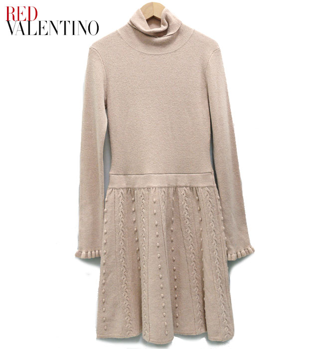 再入荷1番人気 Red Valentino レッドヴァレンティノ カシミア アンゴラ混 ニット タートルネック ワンピース サイズs サーモンピンク セール30 Off Todomundo Org