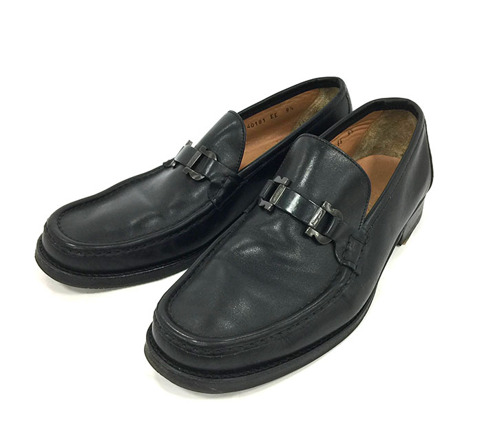 Salvatore Ferragamo サルヴァトーレフェラガモ ガンチーニ 皮革 スリッポン ローファー 黒奴 大きさ9 1 2ee Ur メンズ シューズ モカション Ra5081 中古 評判 定番 商行為 シューズ 商標 靴 くつ 紳士狙い Chelseafilm Org
