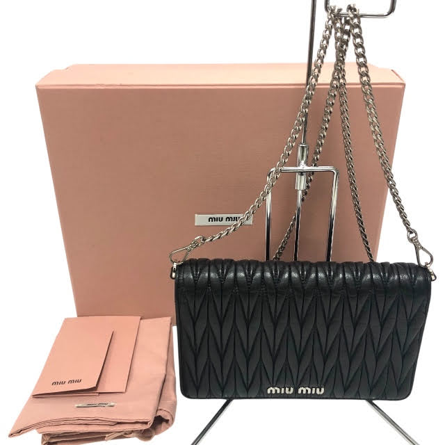 楽天市場】【美品】ミュウミュウ【MIUMIU】キルティングレザー