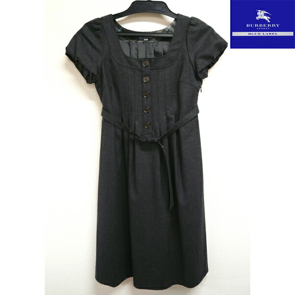 楽天市場 Burberry Blue Label バーバリーブルーレーベル ワンピース グレー ウール 36 中古 リサイクルストア エコライフ