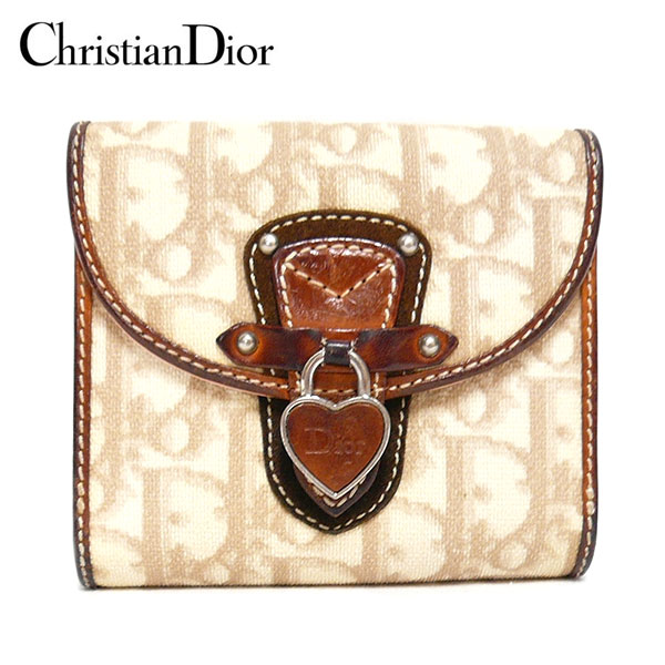 Christian Dior - 三つ折り財布 中古 トロッター柄 Christian Dior（未