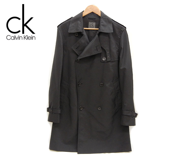 楽天市場 Calvin Klein カルバンクライン トレンチコート ダークグレー ブラック 黒 サイズm オンワード樫山 Fc0002 中古 リサイクルストア エコライフ