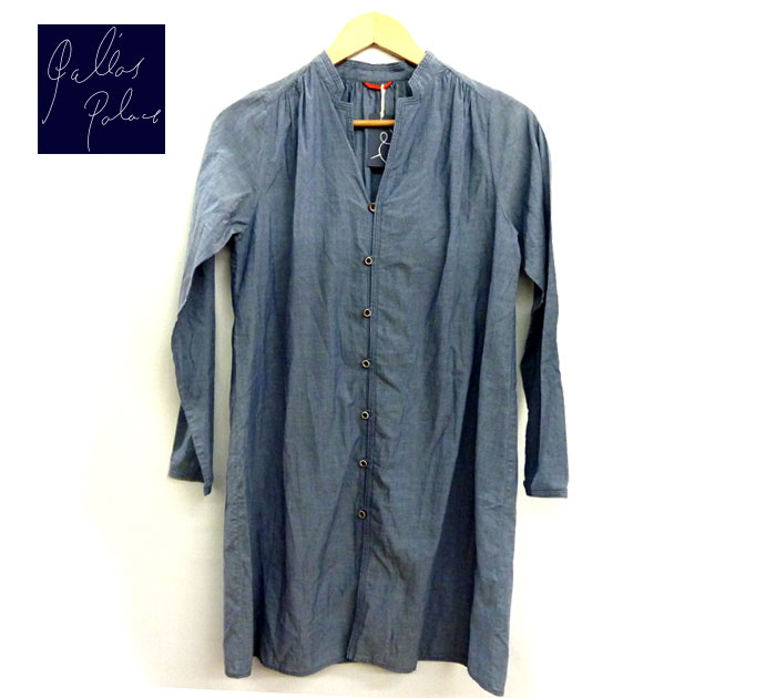 楽天市場 Pal Las Palace パラスパレスロング チュニックインディゴ染め シャツ サイズ2 タグ付き 新古品 中古 Ff0102 リサイクルストア エコライフ