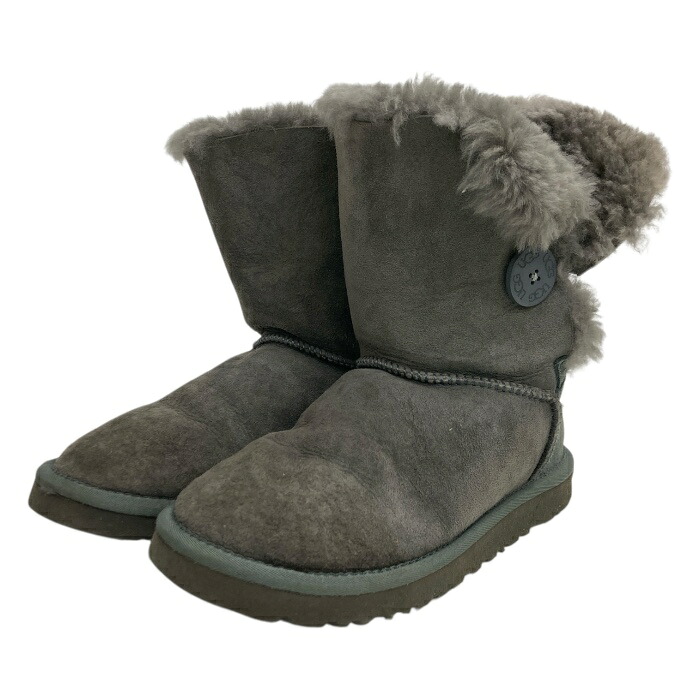 【UGG】アグ ベイリーボタン ブーツ グレー US5 22cm レディース FB4122 BK【中古】