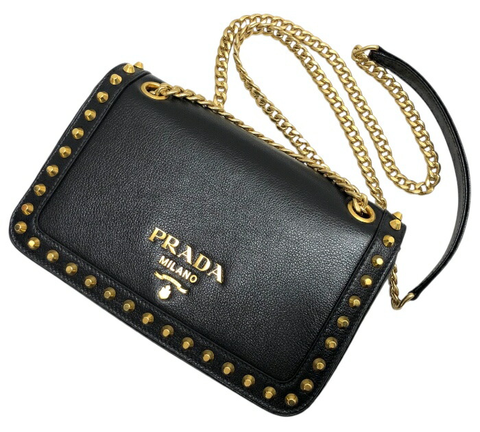 楽天市場】◇【中古】 【PRADA プラダ】 ハトメスタッズ レザー