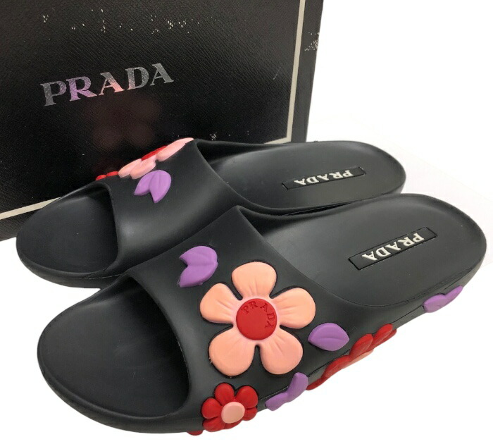 楽天市場】【プラダ】Prada プラットフォーム ファー サンダル