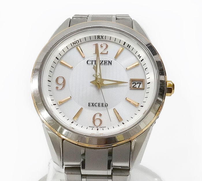 Citizen シチズン Exceed エクシード エコ運転 電波ソーラー ウォッチ Ebg74 5072 メンズ チタン 中古 Ff3418 Pghintheround Com