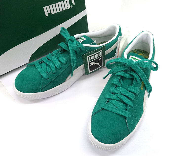 楽天市場 Puma プーマ 21ss スウェード ビンテージスニーカー 26 5cm Puma Suede 緑 グリーン タグ付き 箱付き 替え紐付き 未使用 中古 Fb1635 リサイクルストア エコライフ