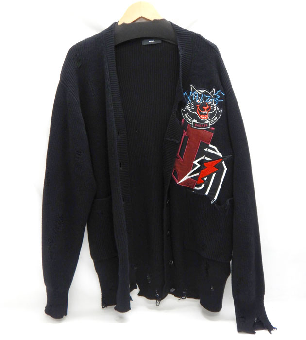 DIESEL ロゴ入り長袖　カーディガン 楽天市場】DIESEL ディーゼル 長袖 ニット、セーター Knit
