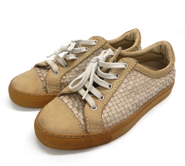 【MaxMara】マックスマーラ レザーローカットスニーカー サイズ36 ブラウン レディース シューズ 収納袋付き FB2640【中古】