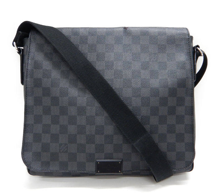 【LOUIS VUITTON】 ルイヴィトン N41272 ダミエグラフィット ディストリクスMM ショルダーバッグ グレー レザー PVC FB2740【中古】 37,310円