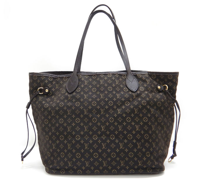 【LOUIS VUITTON】ルイヴィトン M40513 モノグラム イディール ネヴァーフルMM トートバッグ 赤銅色 なめし革 ショルダーバッグ【中古】FB2798