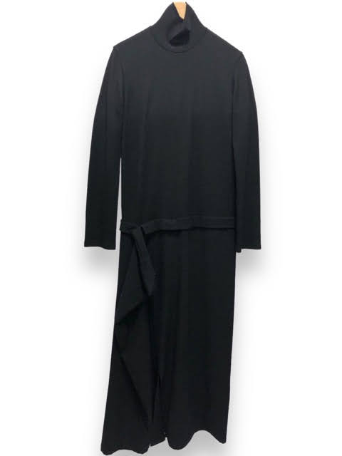 【値下げしました】【Yohji Yamamoto】ヨウジヤマモト 15AW ウール マキシ丈 ハイゲージニット ハイネック 変形ワンピース サイズ2 ブラック レディース RA6501【中古】｜リサイクルストア　エコライフ 16,576円
