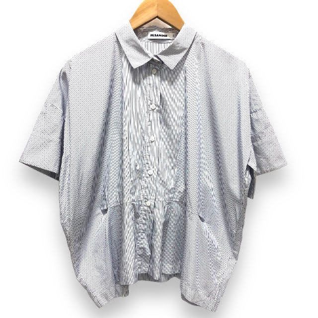 JIL SANDER ピリングプルオーバー スキッパー カナパ生地 生成 32 JIL SANDER ピリングプルオーバー スキッパー カナパ生地 生成 32