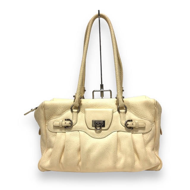 袋付きハンドバッグ ガンチーニ金具 Salvatore Ferragamo】ハンドバッグ ガンチーニ金具 黒