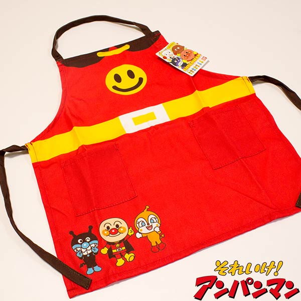 楽天市場】アンパンマン エプロン キッズS だだんだん