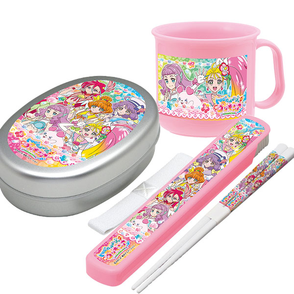 楽天市場 トロピカル ジュ プリキュア アルミランチ3点セット アルミ弁当箱 箸 コップ キッズタウン