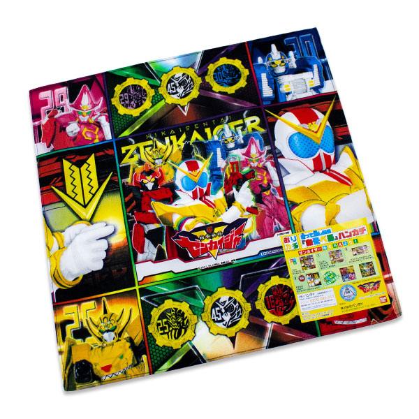 機界戦隊ゼンカイジャー ハンカチ 約30×30cm 綿100％ 9マス柄 日本製画像