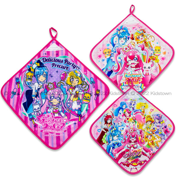 着後レビューで 送料無料 送料無料 デリシャスパーティプリキュア プリキュアオールスターズ ループ付きハンドタオル3枚組 ループタオル ハンドタオル ループ付きタオル タオル Whitesforracialequity Org