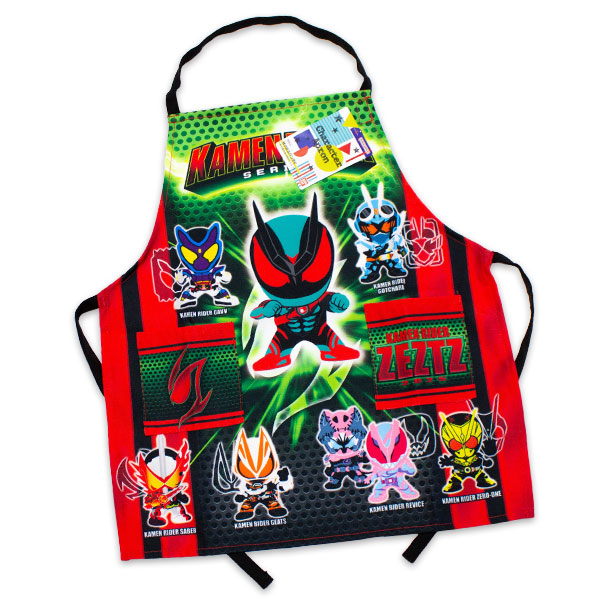 送料無料 仮面ライダーゼッツ エプロン 110cm 約44×40cm ポリエステル100％ 仮面ライダーシリーズ 2025-2026年画像