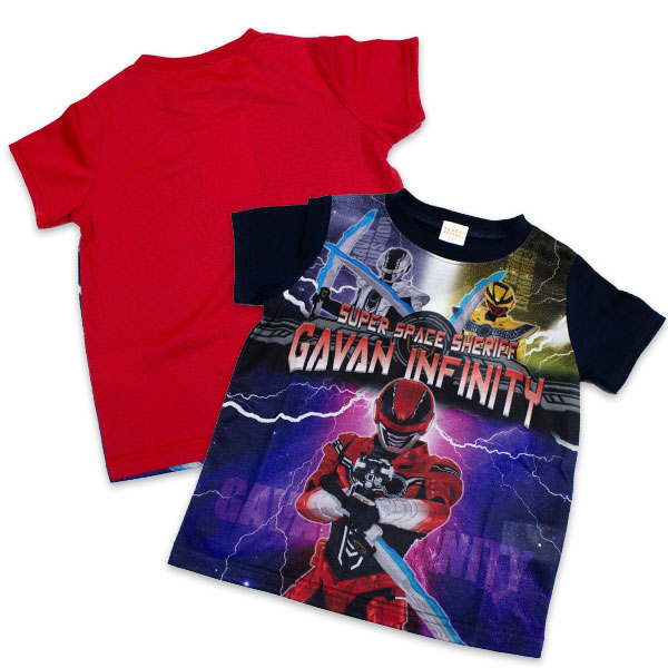 超宇宙刑事ギャバン インフィニテイ 半袖Tシャツ パネルプリント 半袖 Tシャツ 子供服 シャツ ブシドー ルミナス ヒーロー 2026年画像