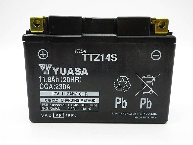 新品 台湾ユアサ AGMバッテリー TTZ14S (YTZ14S) ◆ ホンダ HONDA CB1300SF SC54 / CB1300SF SC40 ['9802-'0008] シャドウ750 RC43 RC53 RC58 VFR1200F SC63 VT1300 SC61 SC66 SC67 NM-04